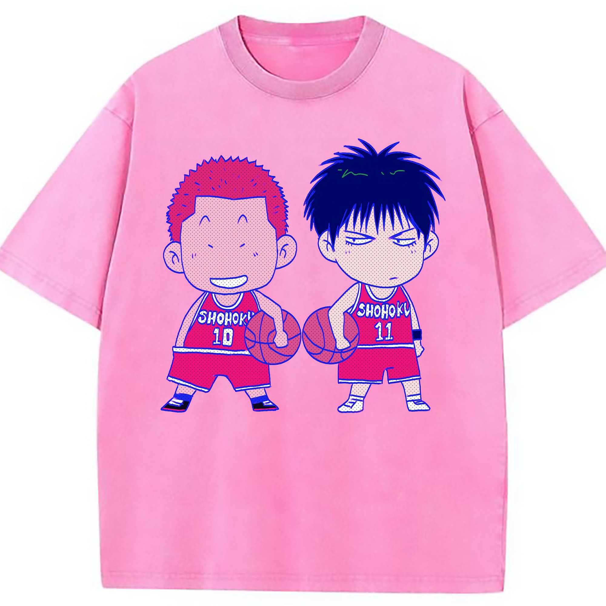 （画像用） SLAM DUNK／スラムダンク 綿100% ヴィンテージ風 半袖Tシャツ（フロントプリント）